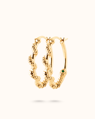 Boucles d'oreilles Serpent - Plaque or 18 carats