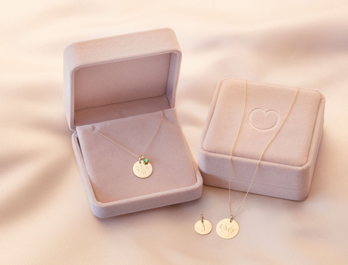 14k Initial Coin Single Charm - 14k gold