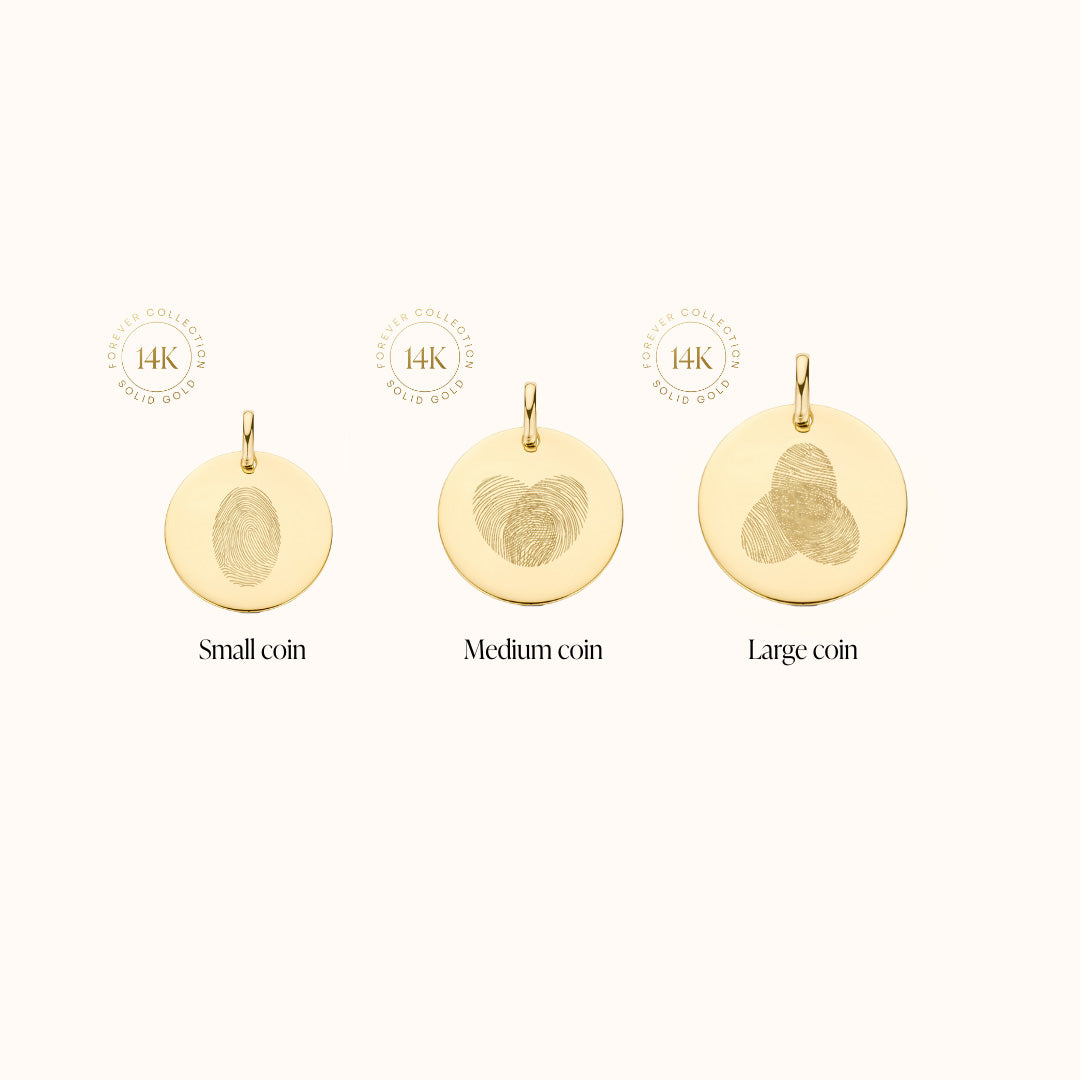 14k Fingerprint Single Charm - 14k gold