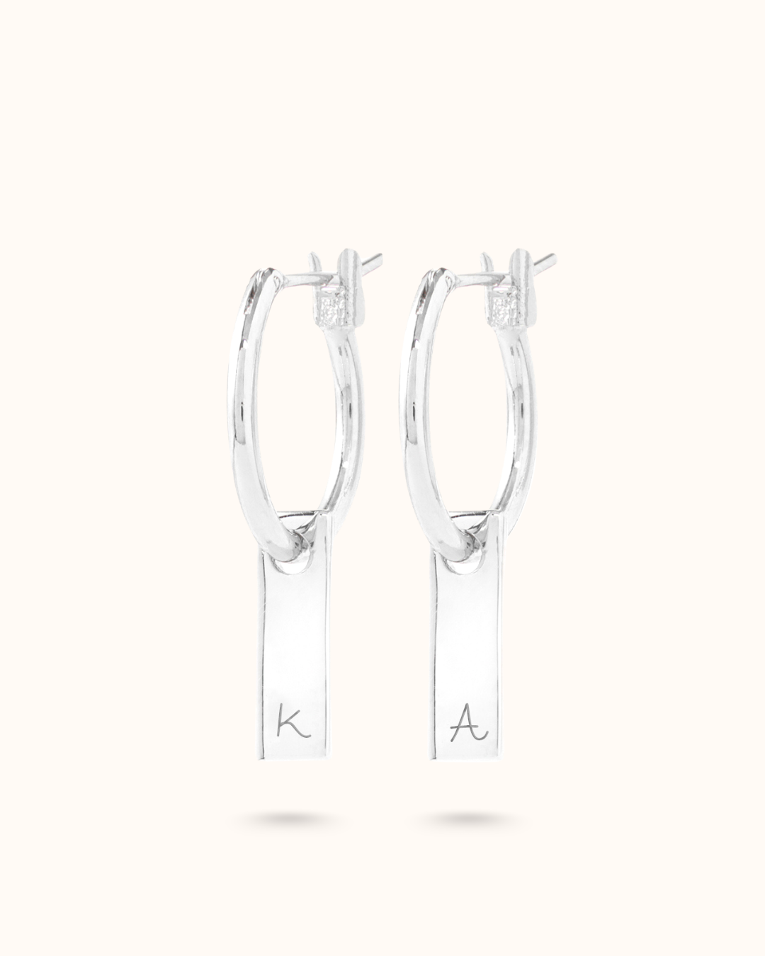 Boucles d'oreilles Petit Tag - Argent