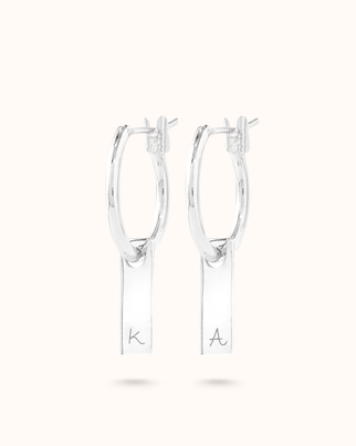 Boucles d'oreilles Petit Tag - Argent