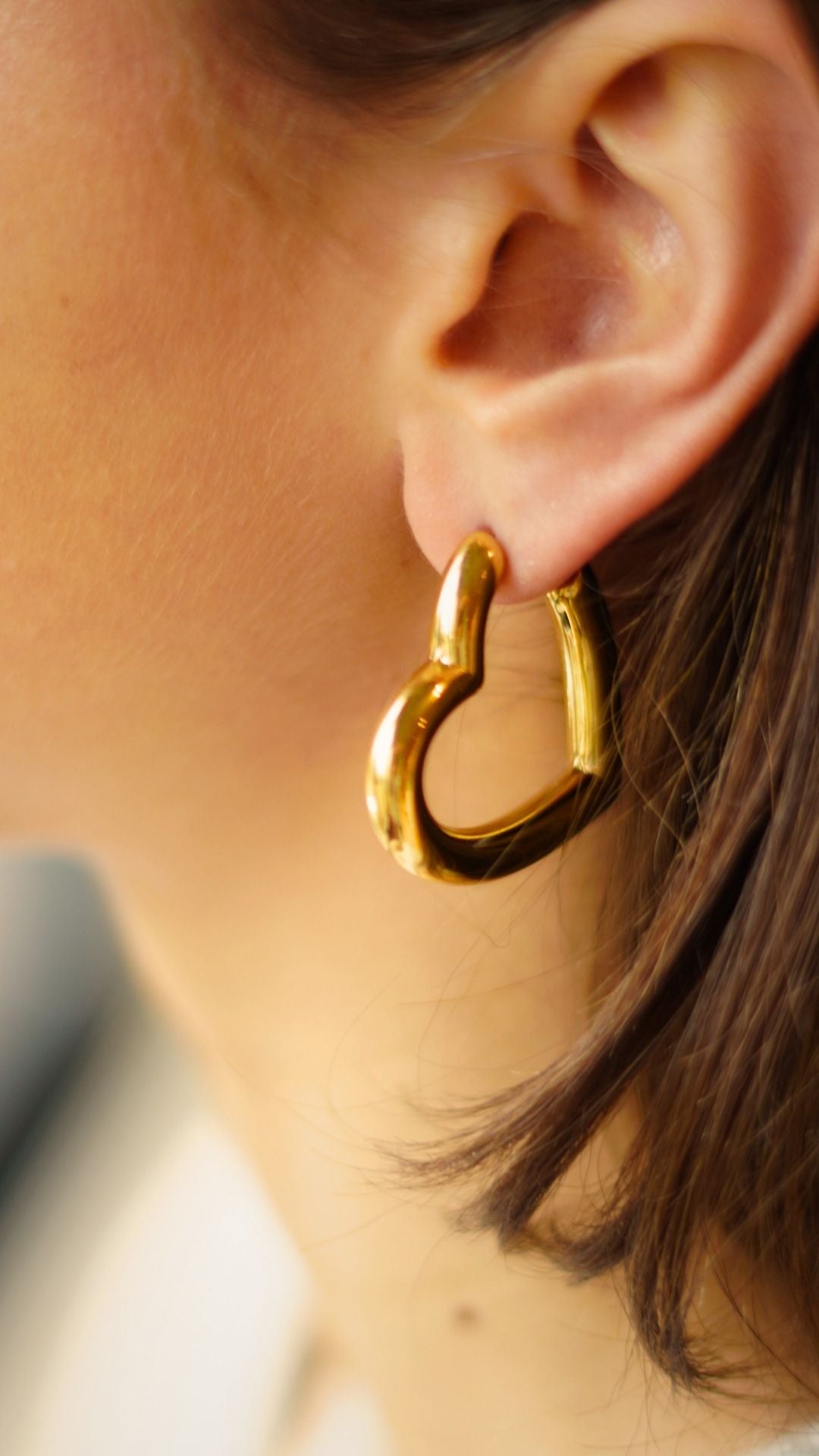 Bold Heart Oorbellen - RVS Goud