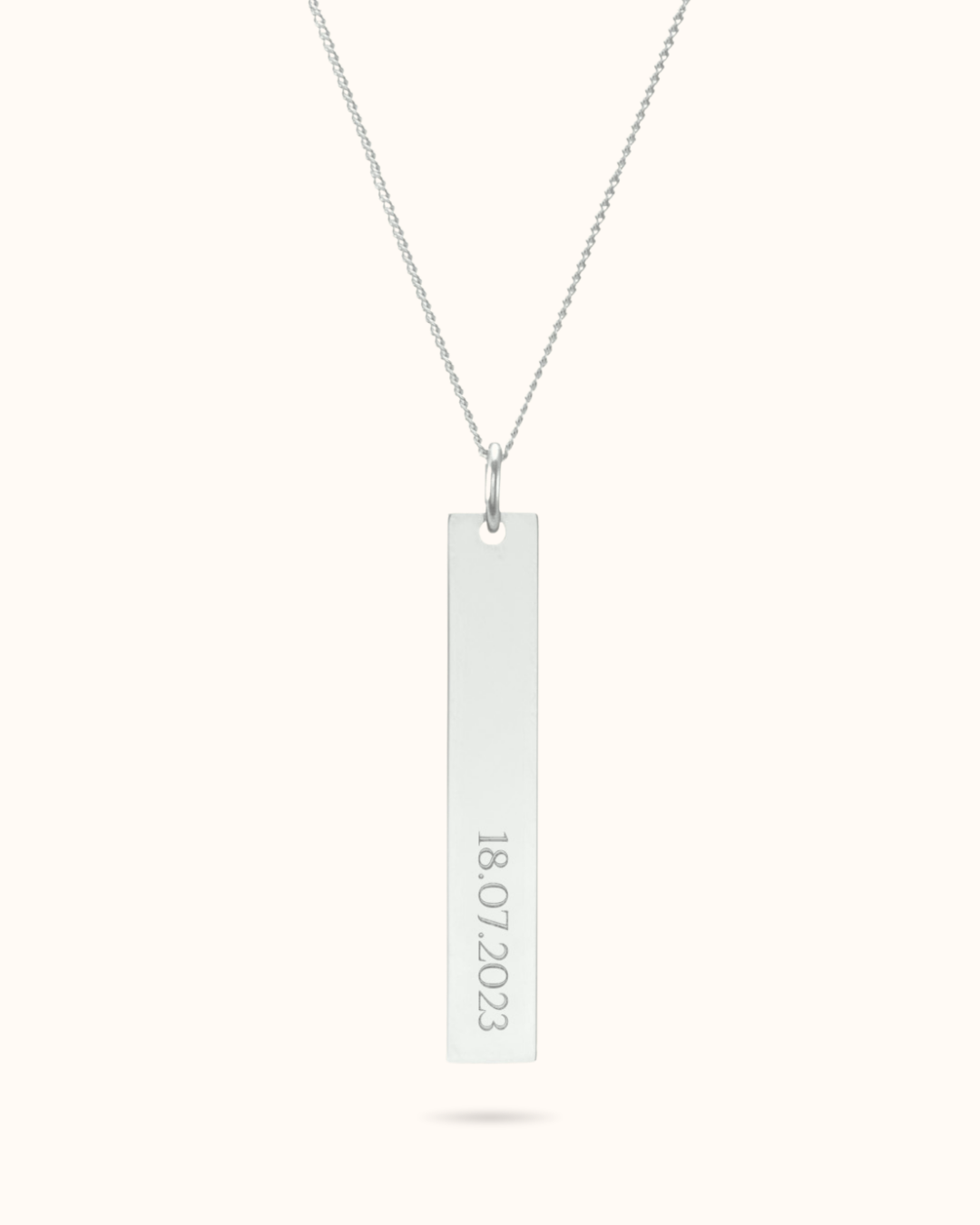 Vertical Bar Ketting - Sterling Zilver 925 - Mannen Vertical Bar