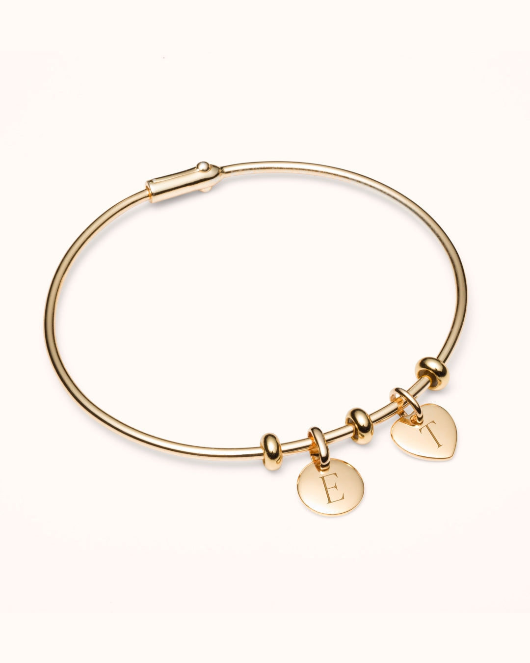 Bracelet Charme Breloques Amour - Plaque or 18 carats