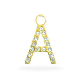 Bedel Initial party oorbel letter - Verguld