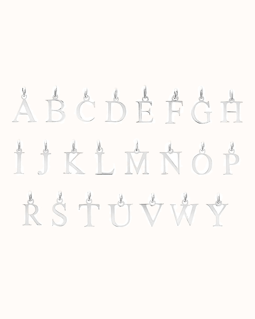 Alphabet Letter Ketting - Sterling Zilver 925