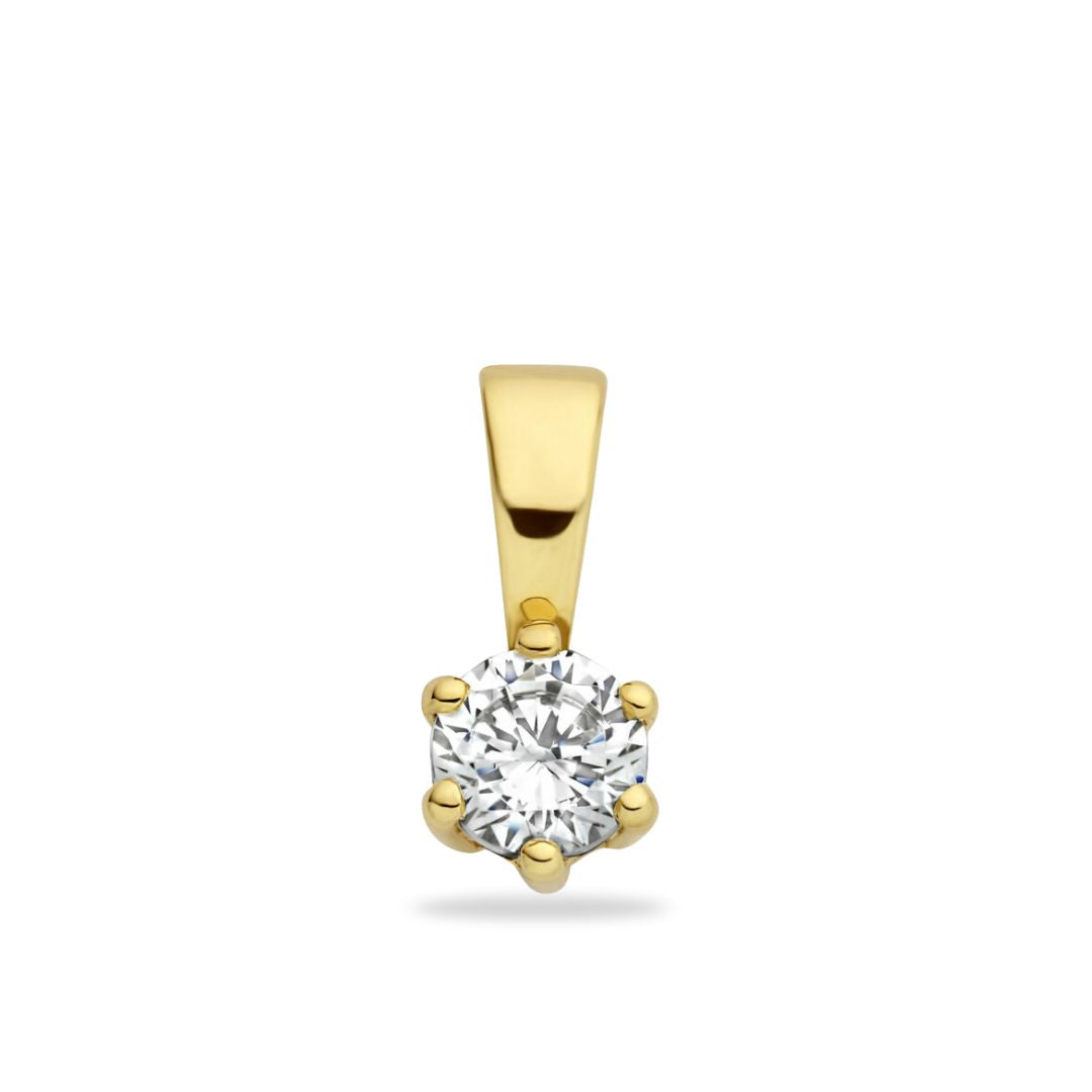 14k Single Birthstone Charm - 14k gold