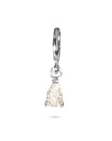 Sliding Birthstone Charm Necklace - Silver