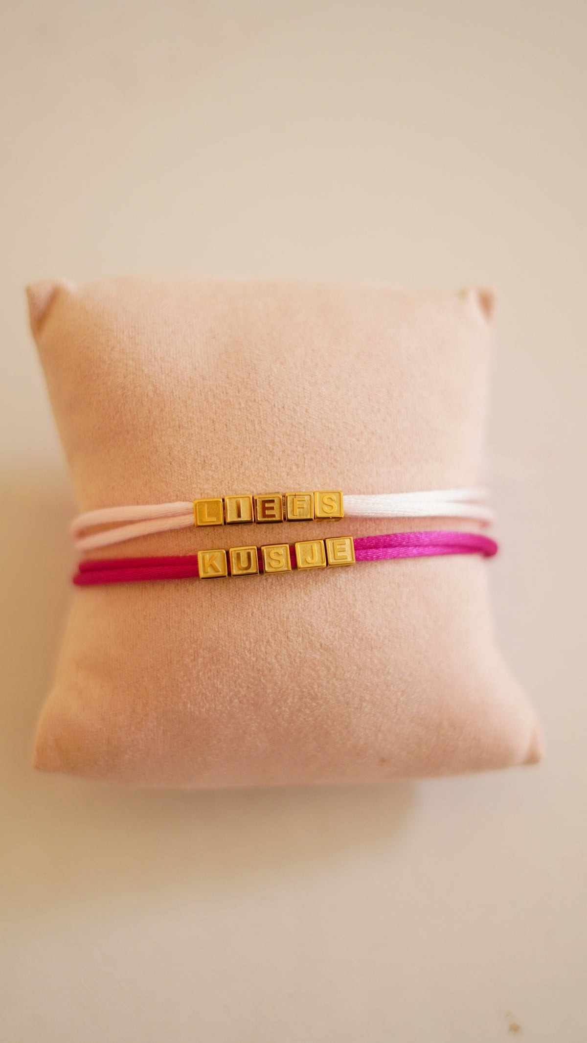 Bracelet Cube Initiales - Acier inoxydable or