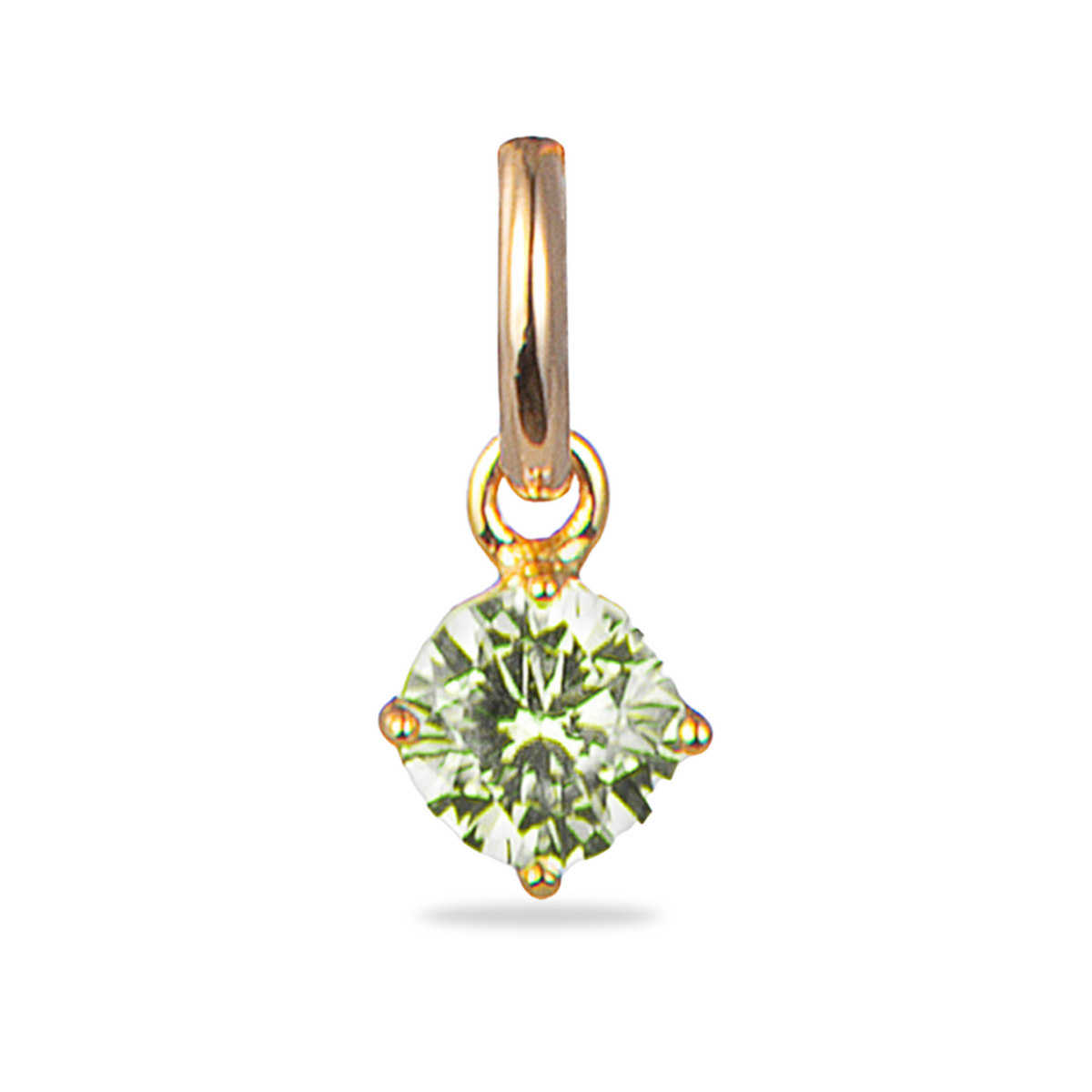 Birthstone Charm Ketting - 18k Verguld