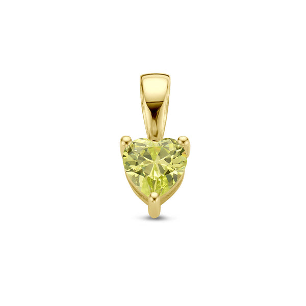 Charme Coeur Pierre de Naissance - Or Massif 14 Carats