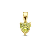 14k Heart Birthstone Ketting - 14k Solid Gold