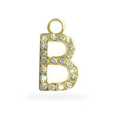 Bedel Initial party oorbel letter - Verguld