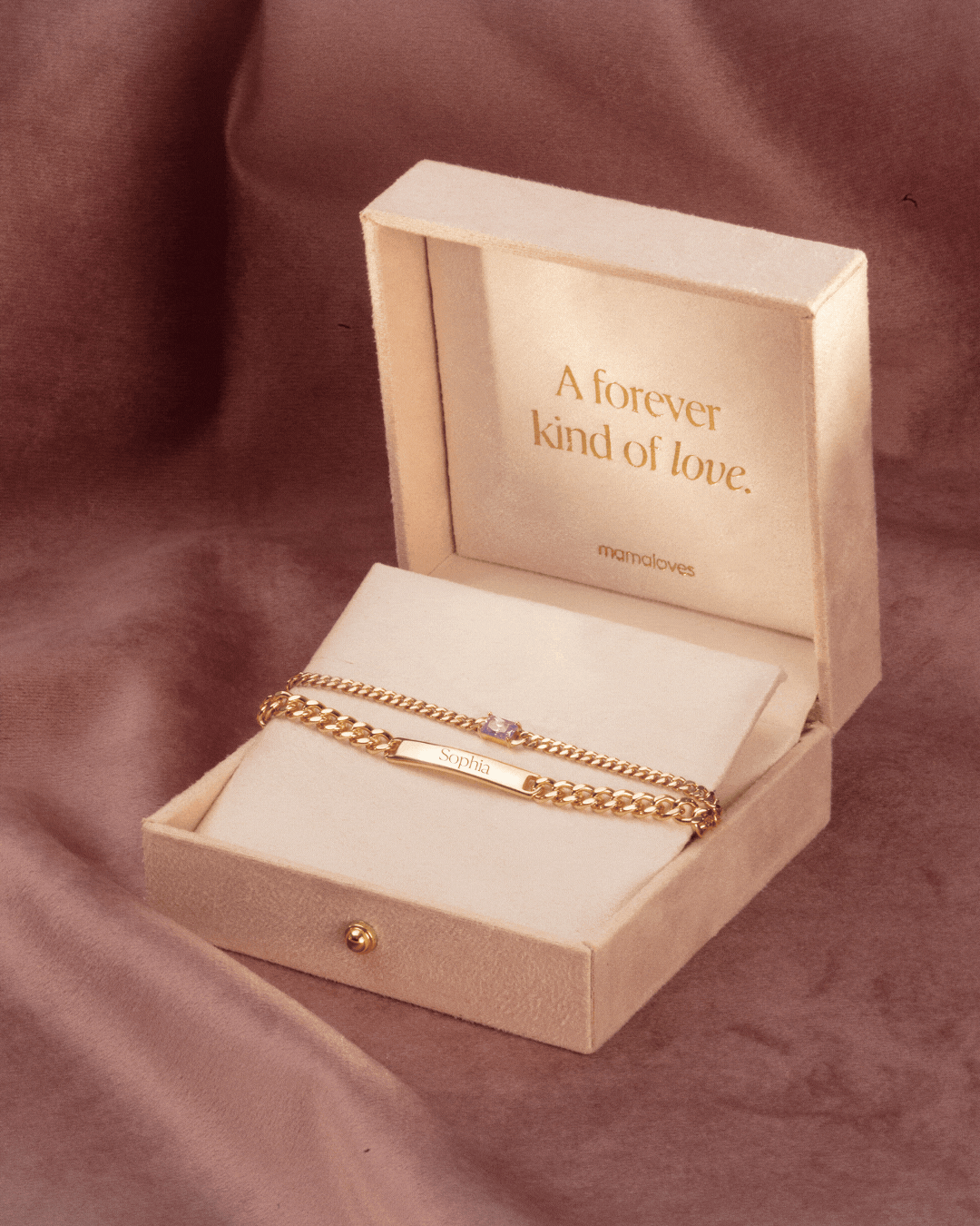 Birthstone Chain Bracelet - Gold plated