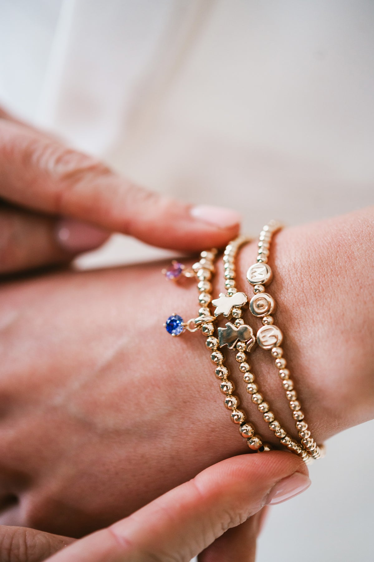 Initial Beads Beaded Bracelet - Gold plated