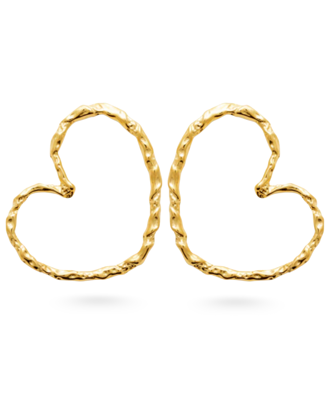 Big Heart Earrings – Stainless Steel Gold