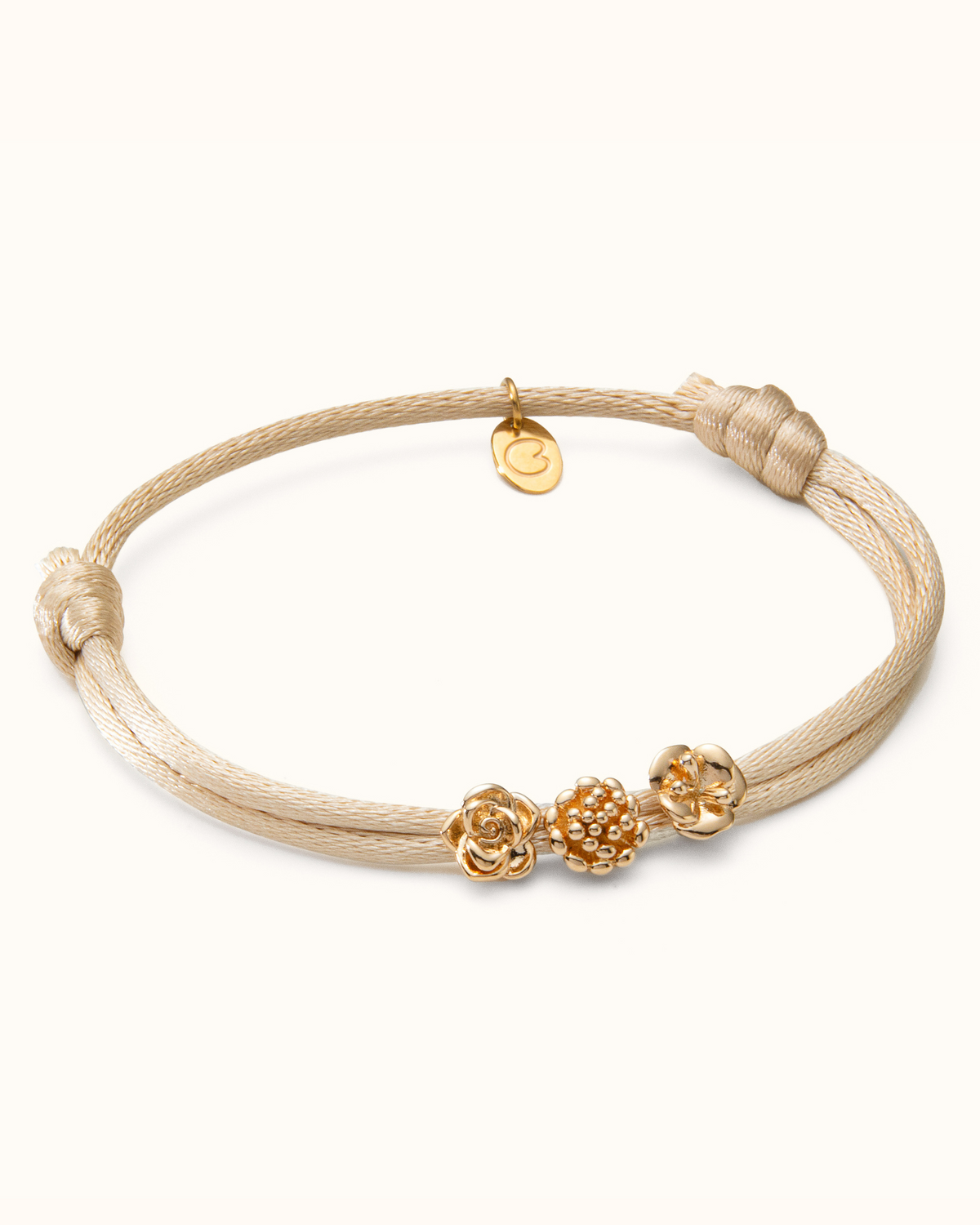 Renouer Bracelet Birth Flower Beads - Plaqué Or 18k