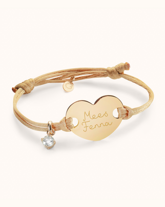 Birthstone Heart Bracelet - Gold plated