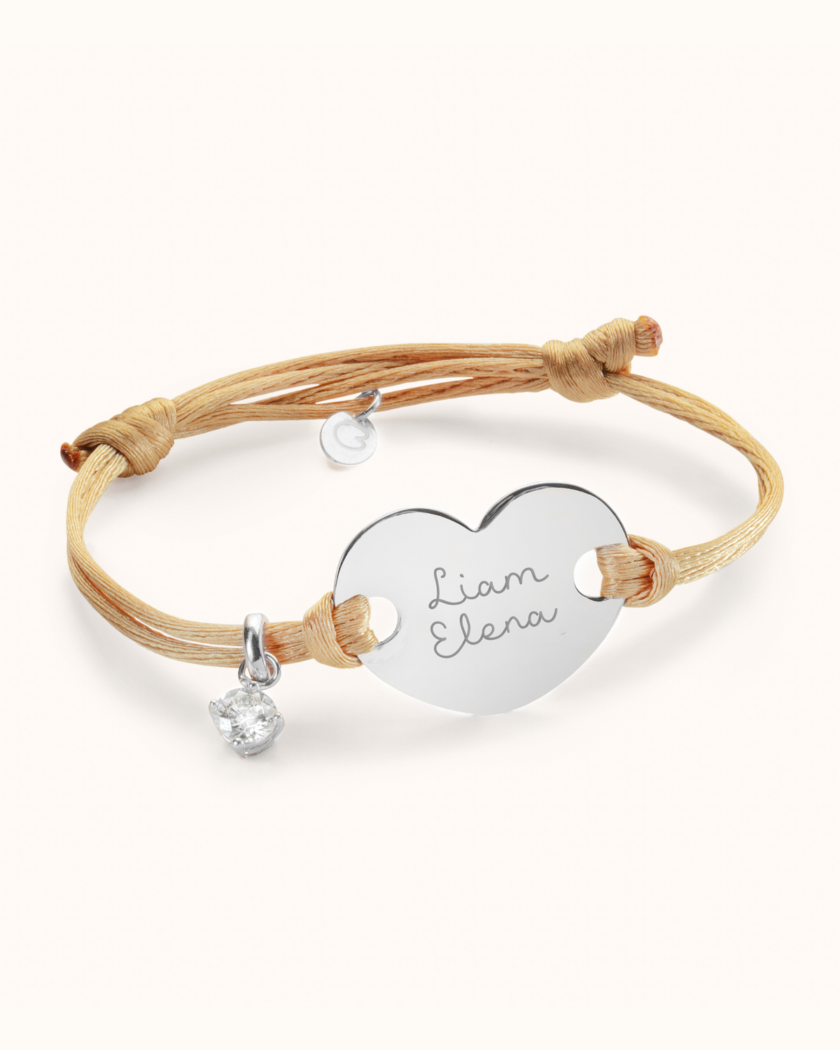 Birthstone Heart Bracelet - Silver