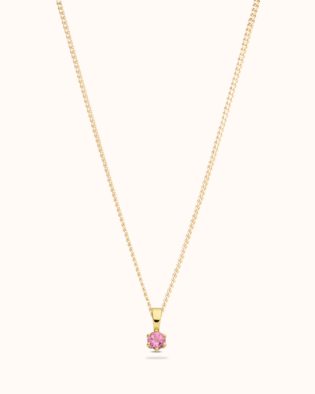 14k Birthstone Ketting - 14k gold