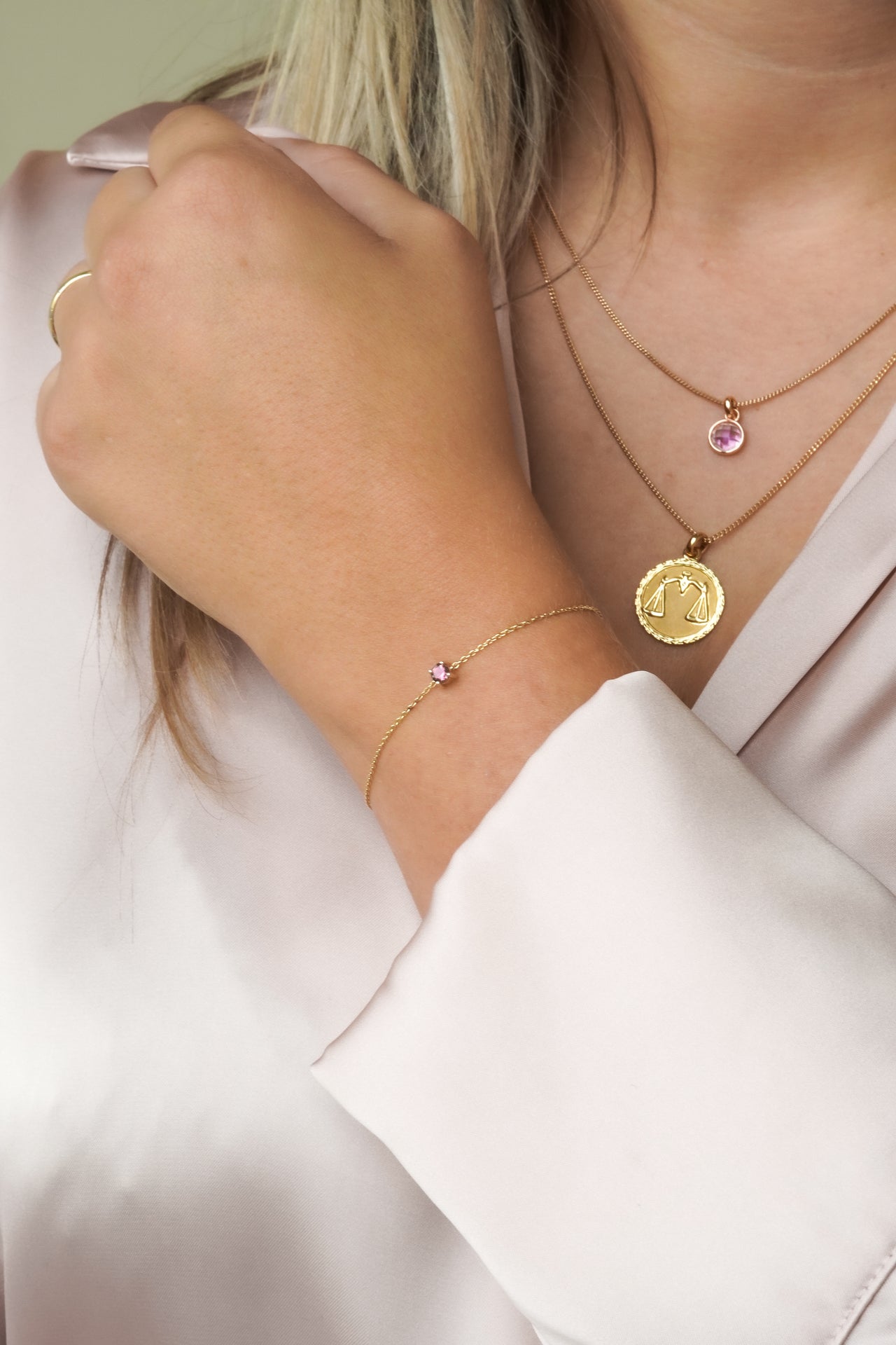 14k Birthstone Armband - 14k Solid Gold