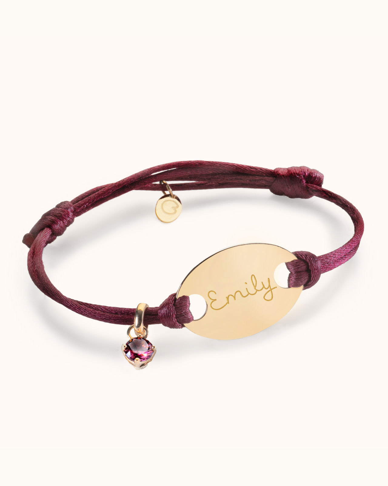 Birthstone Oval Bracelet - Gold plated