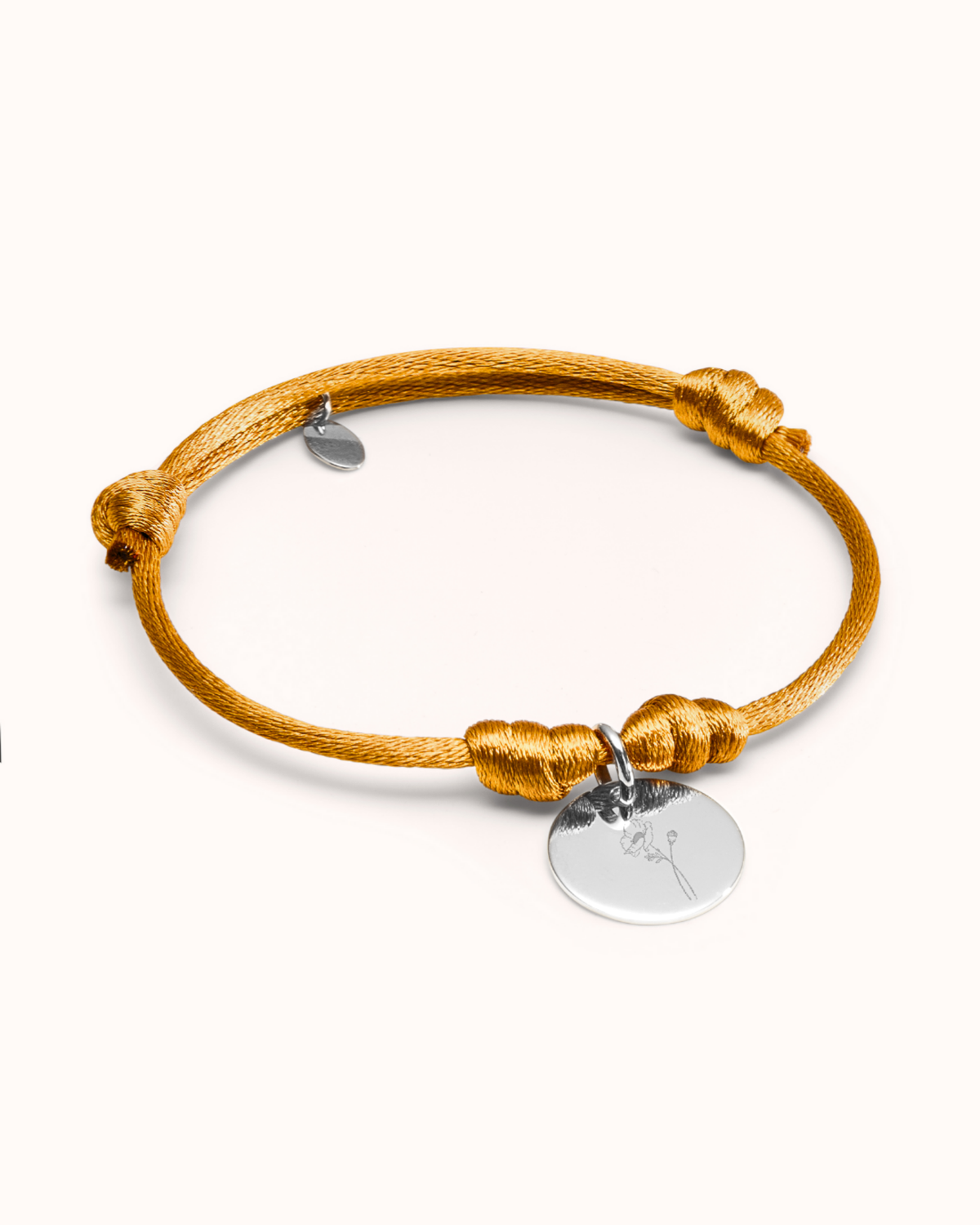 Bracelet Charme Bouquet Fleur de Naissance - Argent
