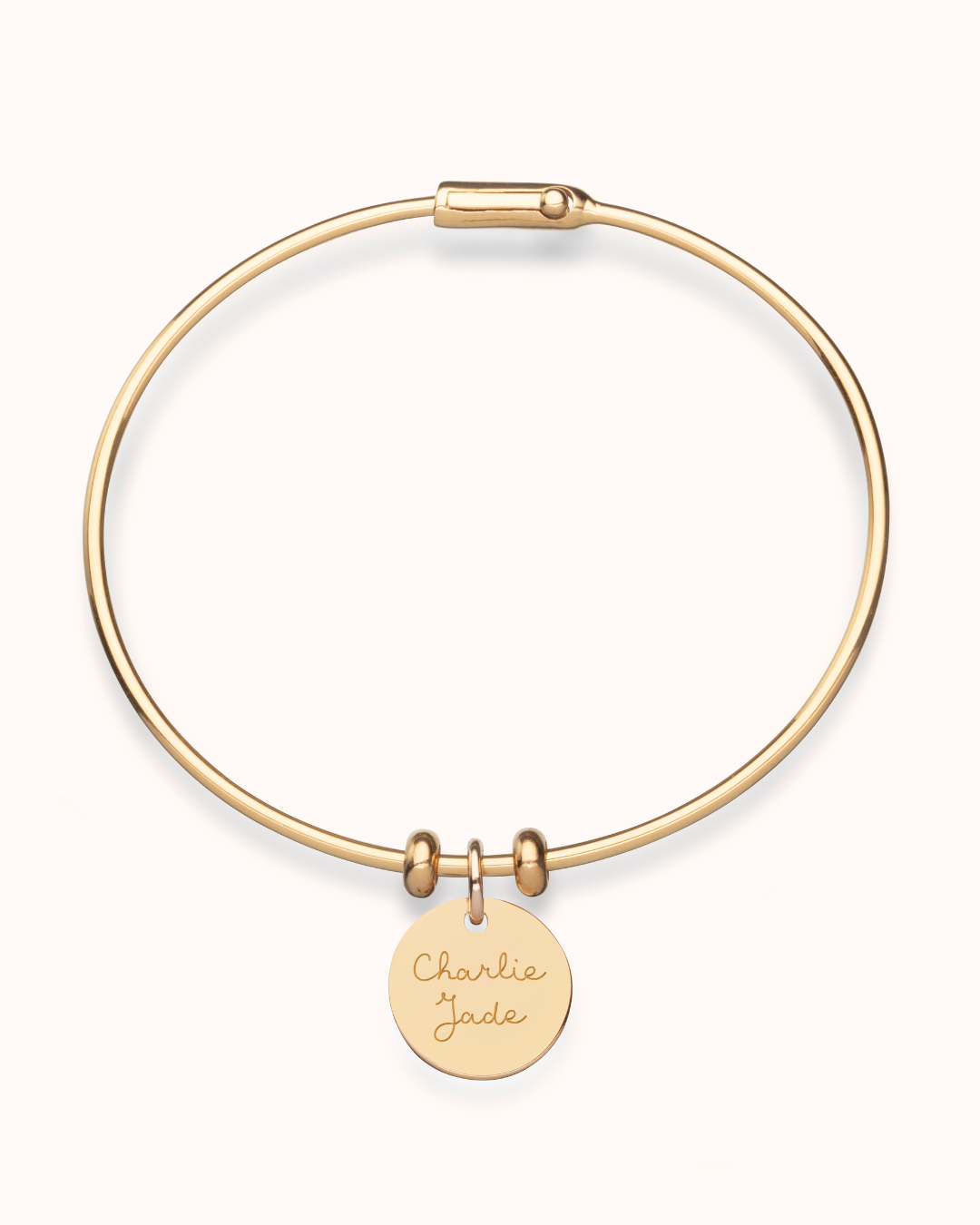 Charm Bangle Classic - Verguld - Medium coin flat