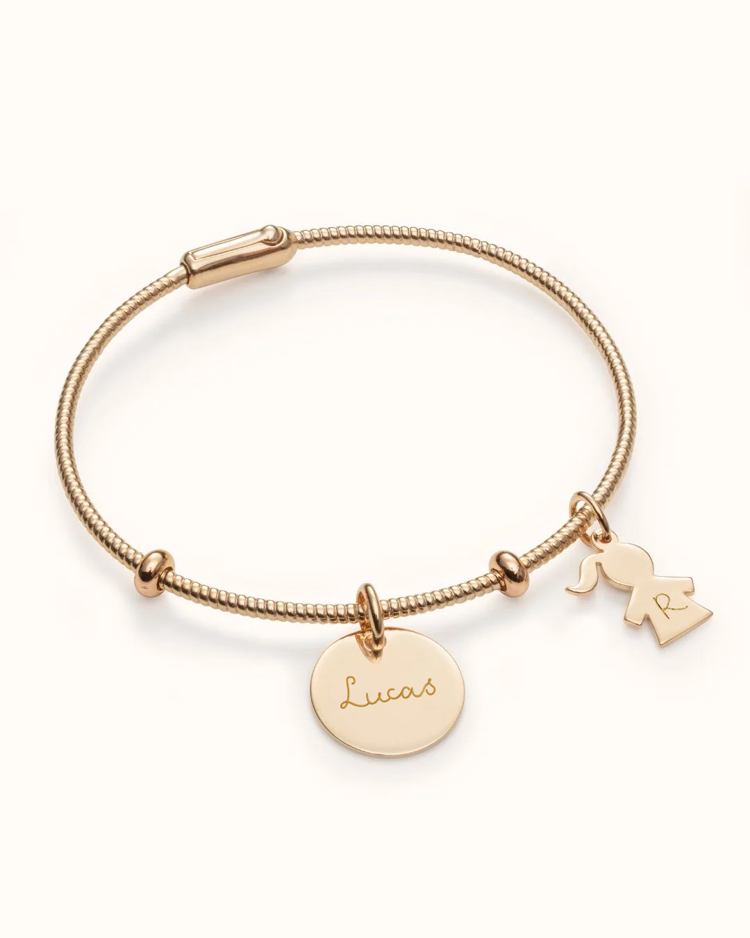 Charm Bangle Bedel Stopper - 18k Verguld