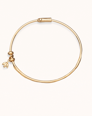 Geburtsblumen-Charm Armreif - Vergoldet - Geburtsblumen