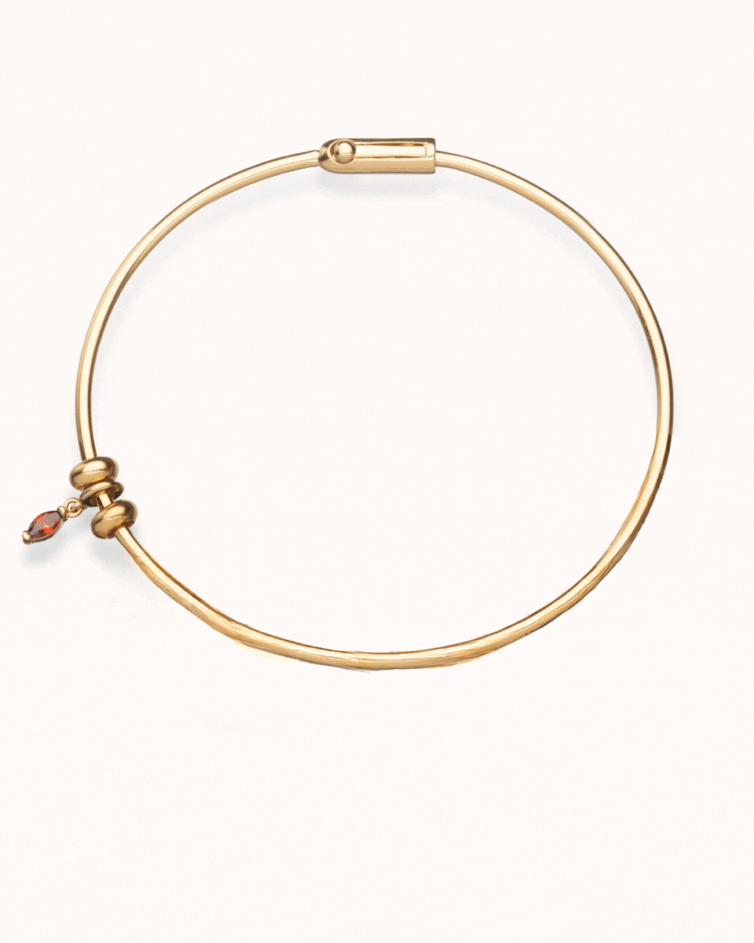 Bracelet Charme Pierre de Naissance - Plaque or