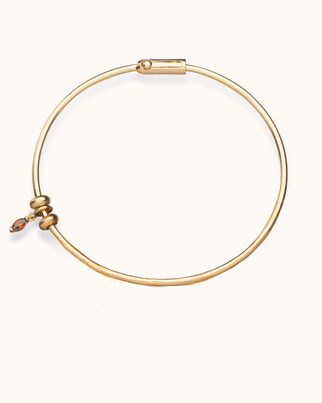 Bracelet Charme Pierre de Naissance - Plaque or