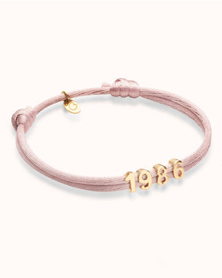 Jaartal Armband - Verguld - Gepersonaliseerde Armband