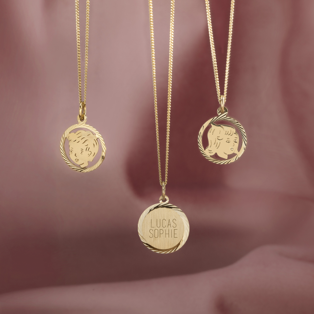 14k Classic Coin Necklace - 14k Solid Gold