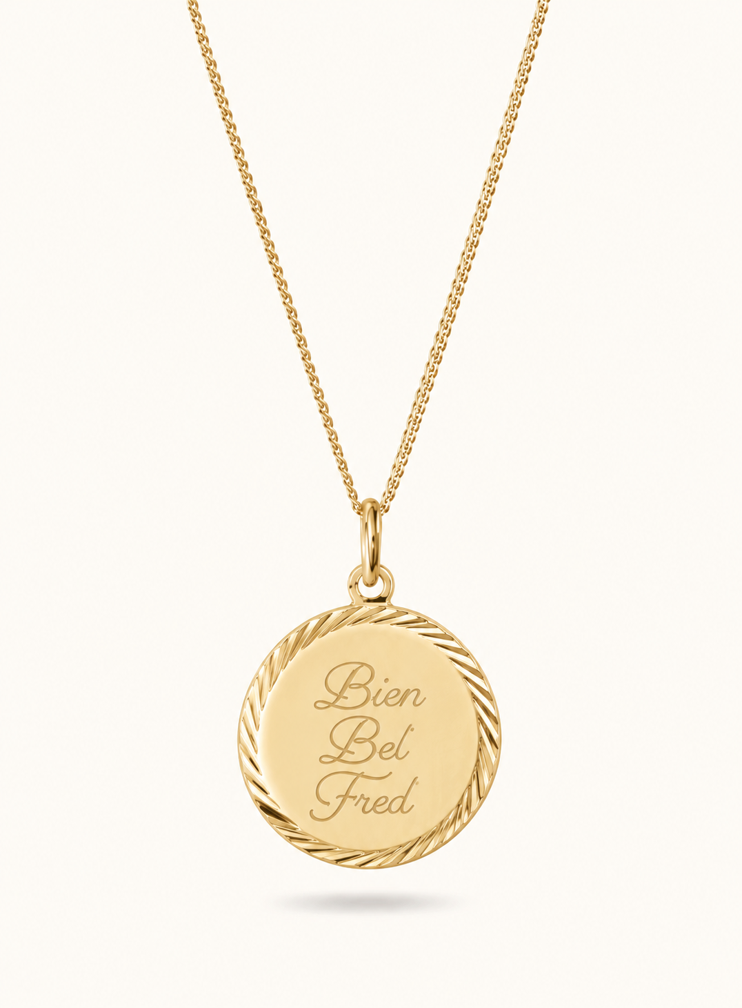 Classic Coin Ketting met naam - Verguld
