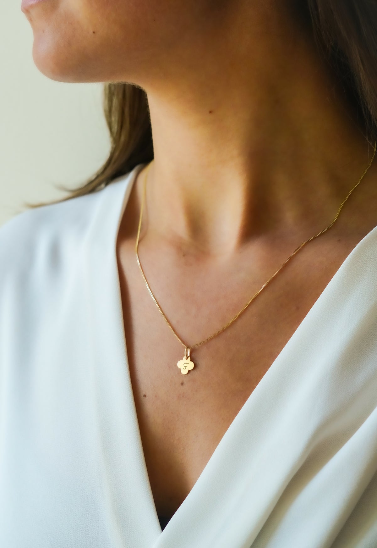 14k Clover Ketting - 14k Solid Gold