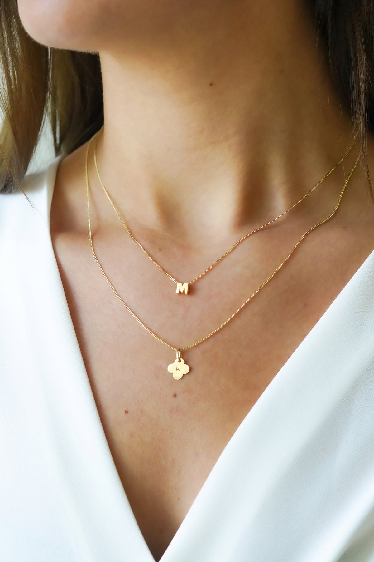 14k Clover Ketting - 14k Solid Gold