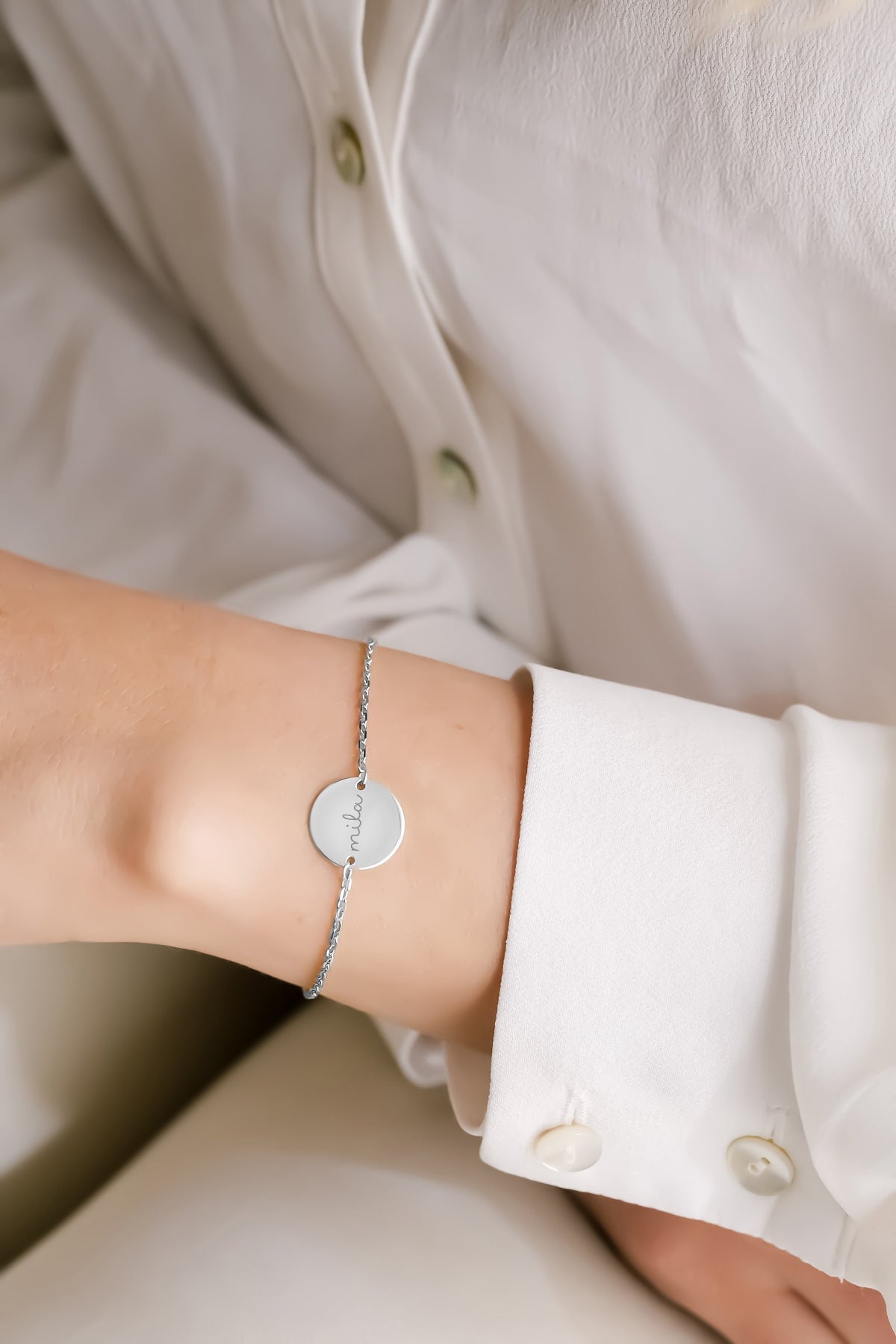 Coin Armband - Silber