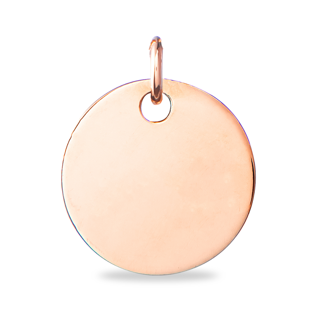 Birth Flower Bouquet Coin Ketting - 18k Rosé Verguld