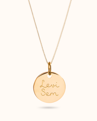 Coin Flache Kette - Vergoldet