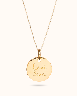 Coin Kette mit Namen - Vergoldet