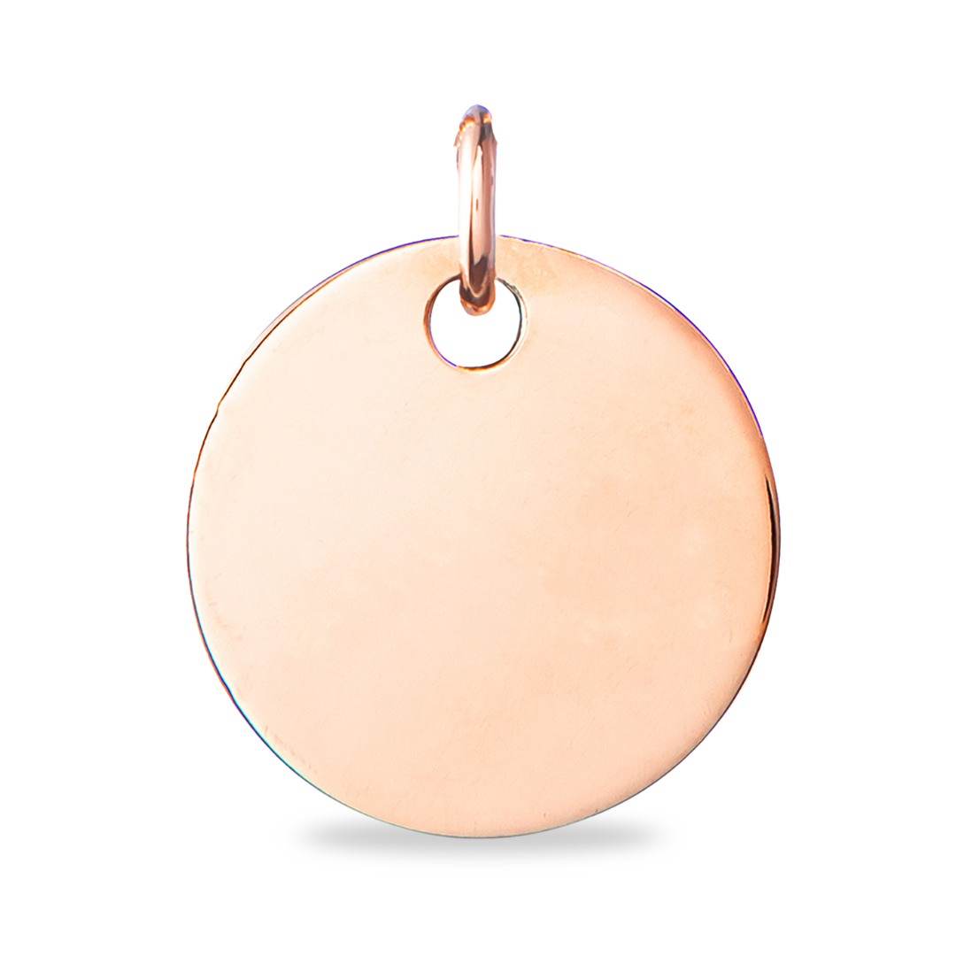 Coin Flat Necklace - Rose plated