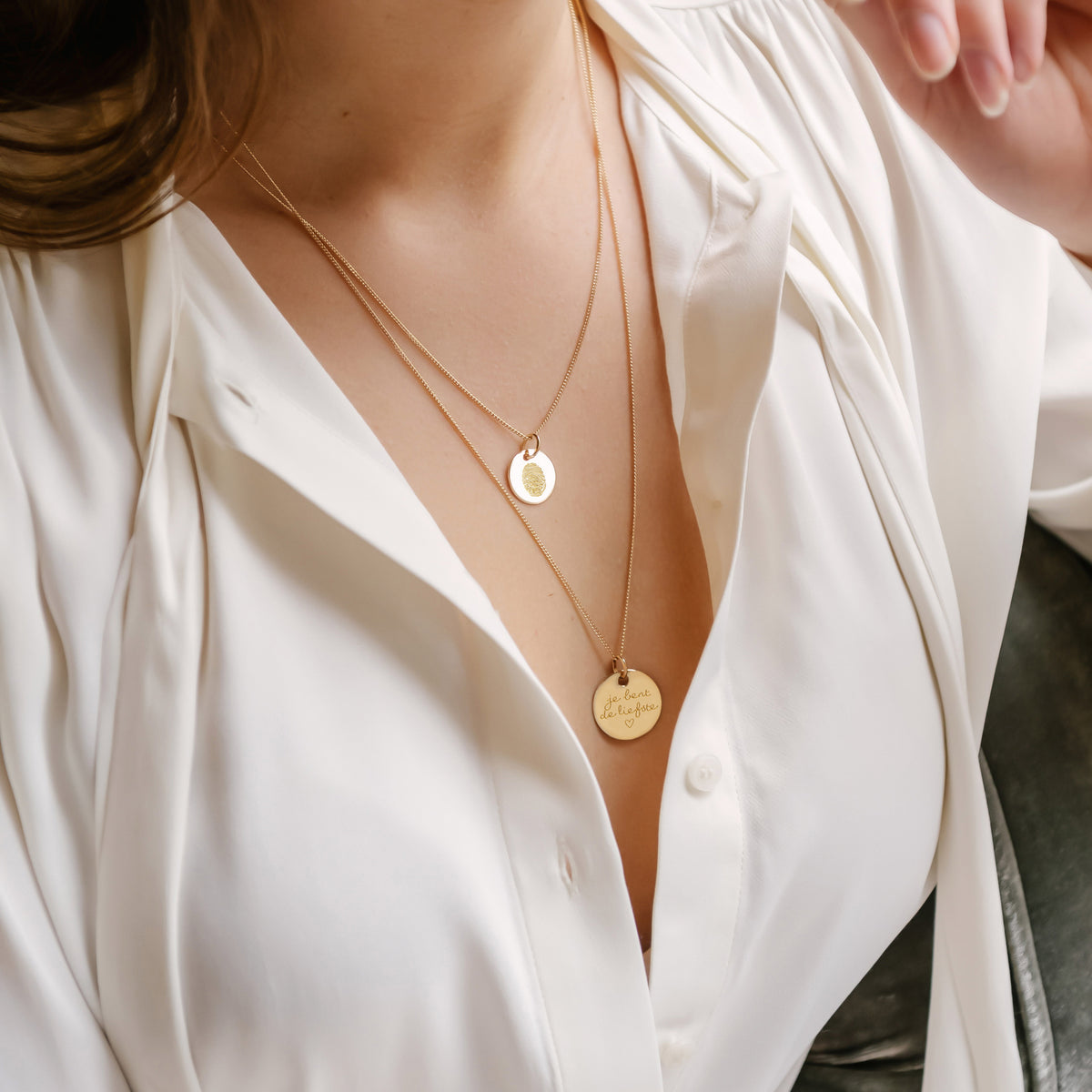 Coin Flat Necklace - Gold plated