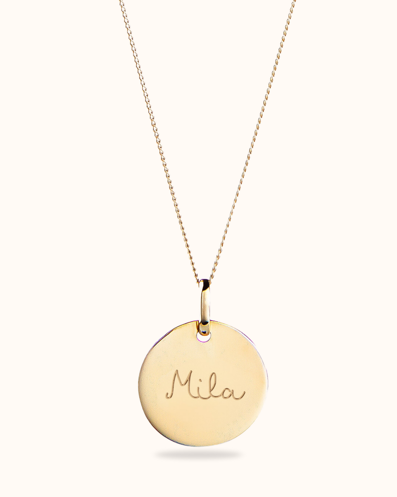 14k Coin Ketting - 14k Solid Gold