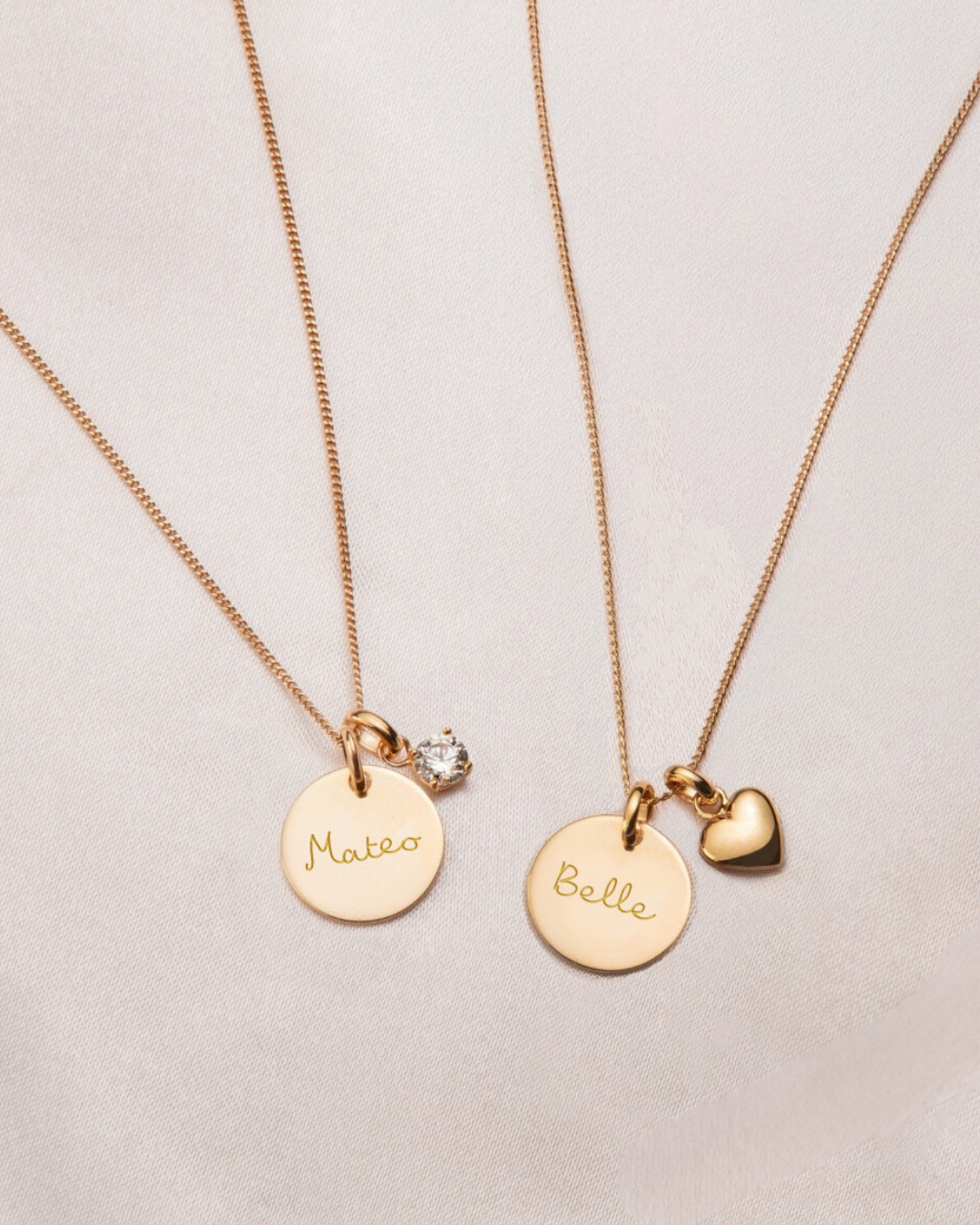 Birthstone Coin Necklace - Gold plated