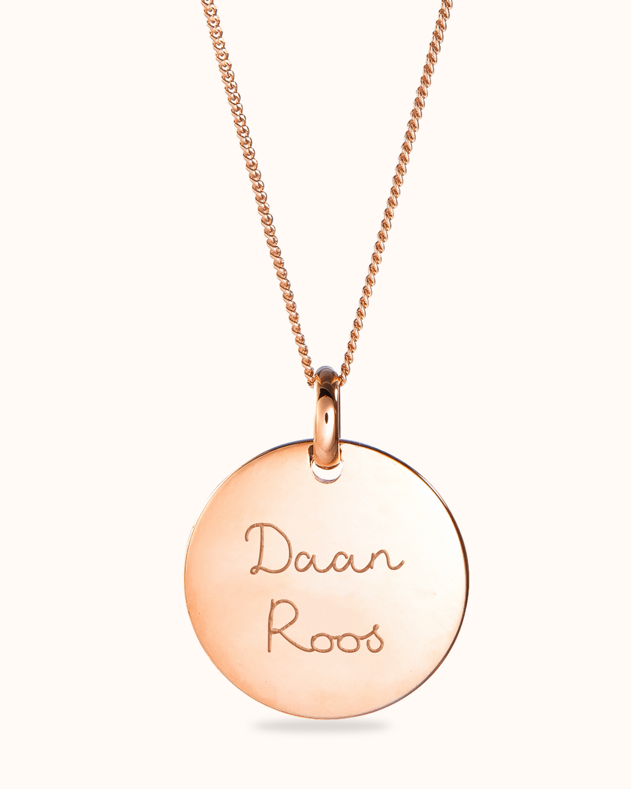 Coin Ketting - 18k Rosé Verguld