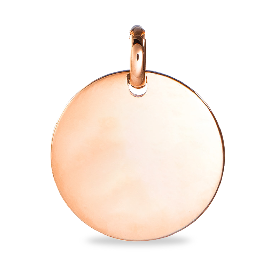 Initial Coin Ketting - 18k Rosé Verguld