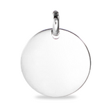 Collier Pendentif Rond Empreinte Digitale - Argent