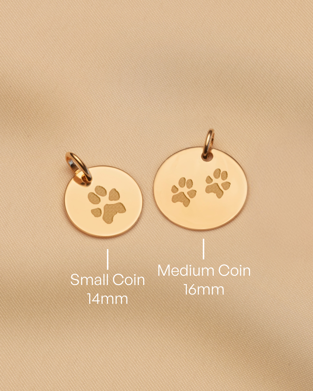 14k Paw Print Single Charm - 14k gold