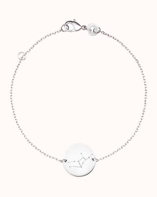 Constellation Zodiac Sign Chain Bracelet - Silver